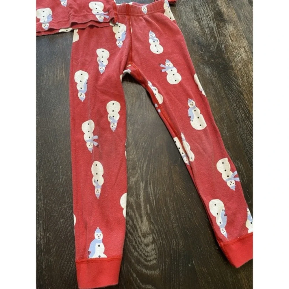 Hanna Andersson Long John Pajamas Christmas Red Snowman Cotton Size‎ 5